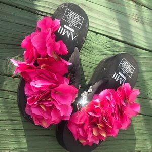 Amii new flip flops flora platform sandals Sz 7